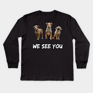 Funny dogs Kids Long Sleeve T-Shirt